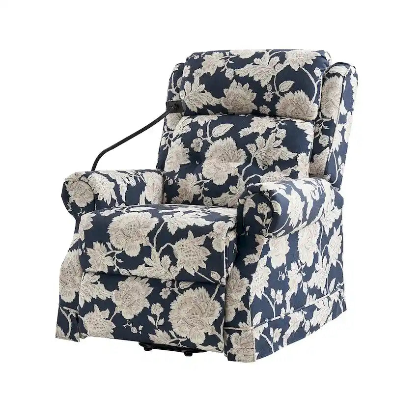 Fauteuil inclinable électrique traditionnel avec aide au levage, massage, chauffage et appui-tête manuel