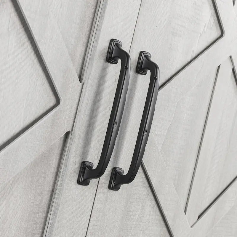 Meuble TV de 58 po de style rustique avec portes coulissantes – Convient aux téléviseurs jusqu'à 65 po – 58 po de largeur