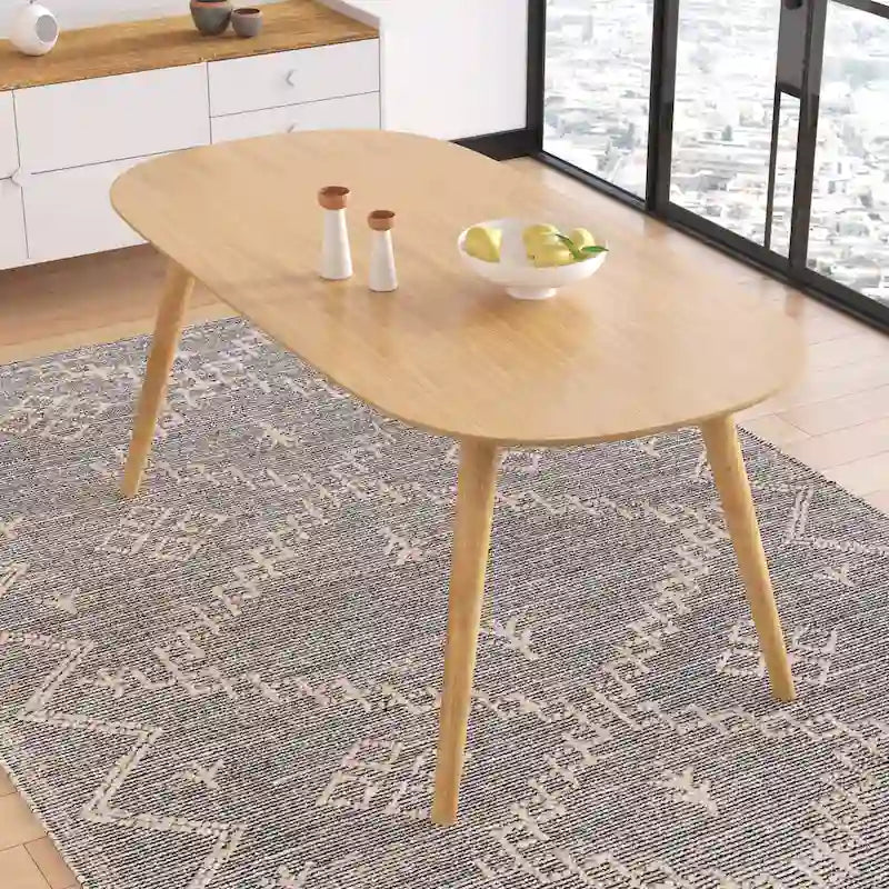 Table à manger rectangulaire au fini naturel