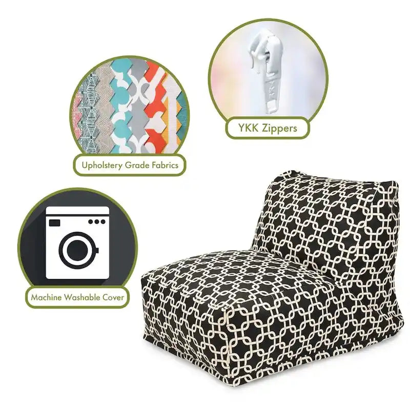 Indoor Pouf Poire Chaise Longue 91,4 L x 68,6 l x 61 H cm