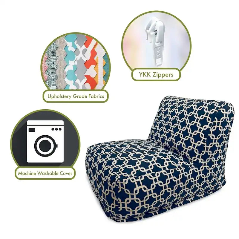 Indoor Pouf Poire Chaise Longue 91,4 L x 68,6 l x 61 H cm