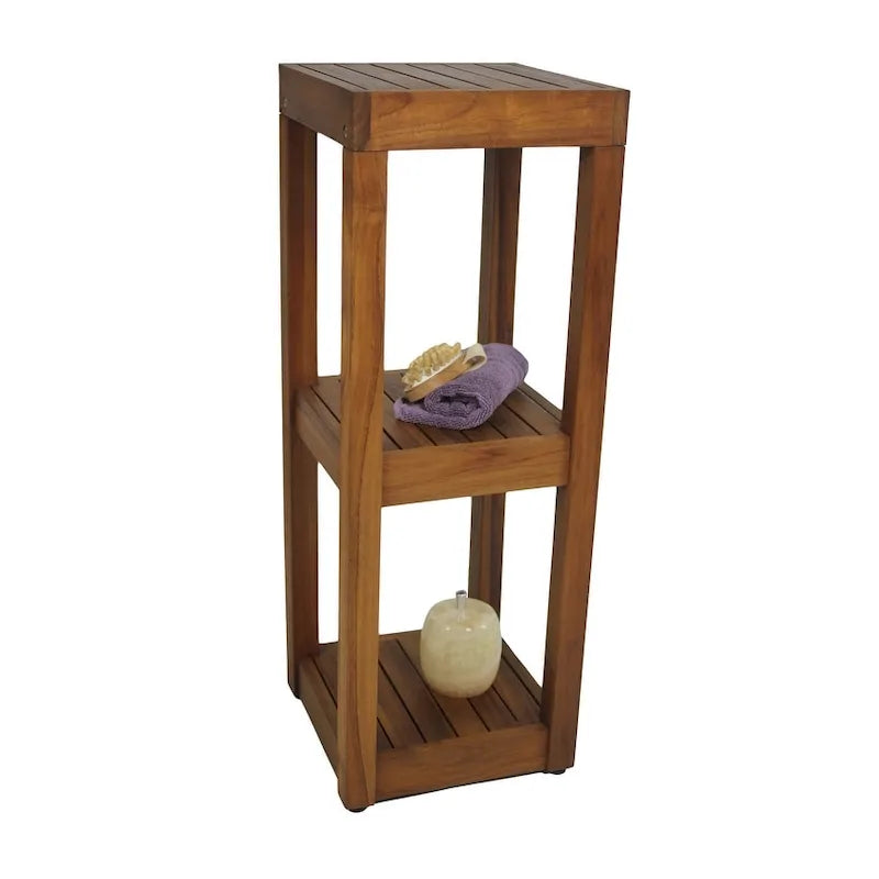 Meuble de bain carré en teck