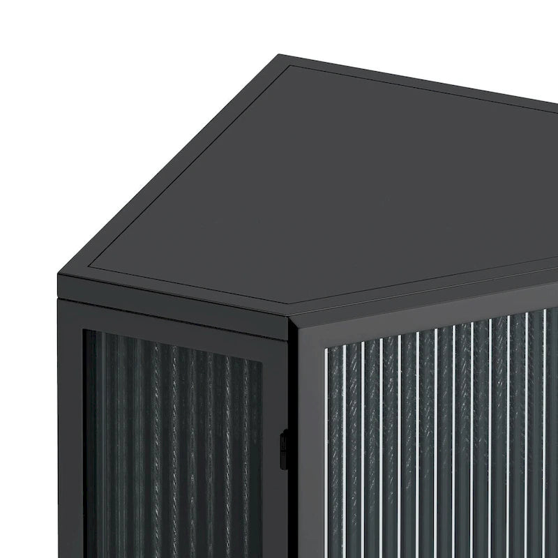 Meuble bas d'angle de 22,25 po avec porte vitrée et étagère réglable