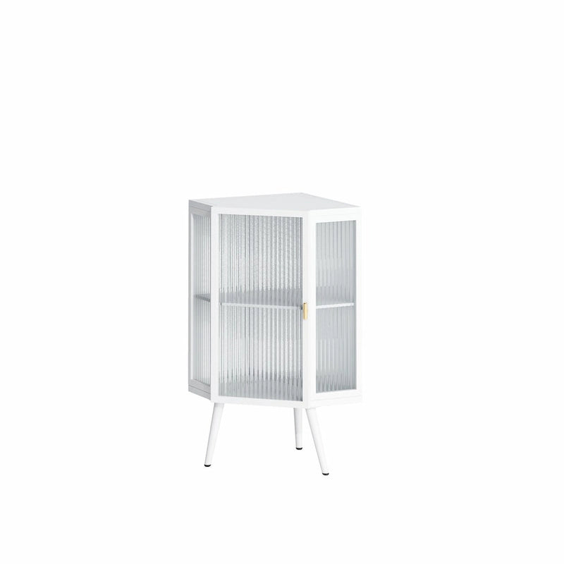 Meuble bas d'angle de 22,25 po avec porte vitrée et étagère réglable