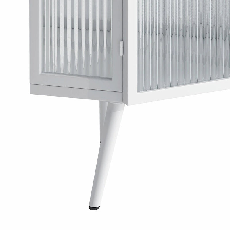 Meuble bas d'angle de 22,25 po avec porte vitrée et étagère réglable