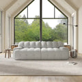 Canapé Moderne Confortable 3 Places, Canapé de Sol Rembourré en Tissu 3D Cloud Couch pour Salon, Appartement