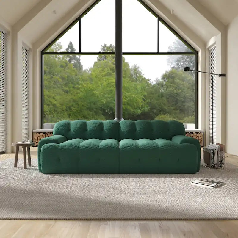 Canapé Moderne Confortable 3 Places, Canapé de Sol Rembourré en Tissu 3D Cloud Couch pour Salon, Appartement
