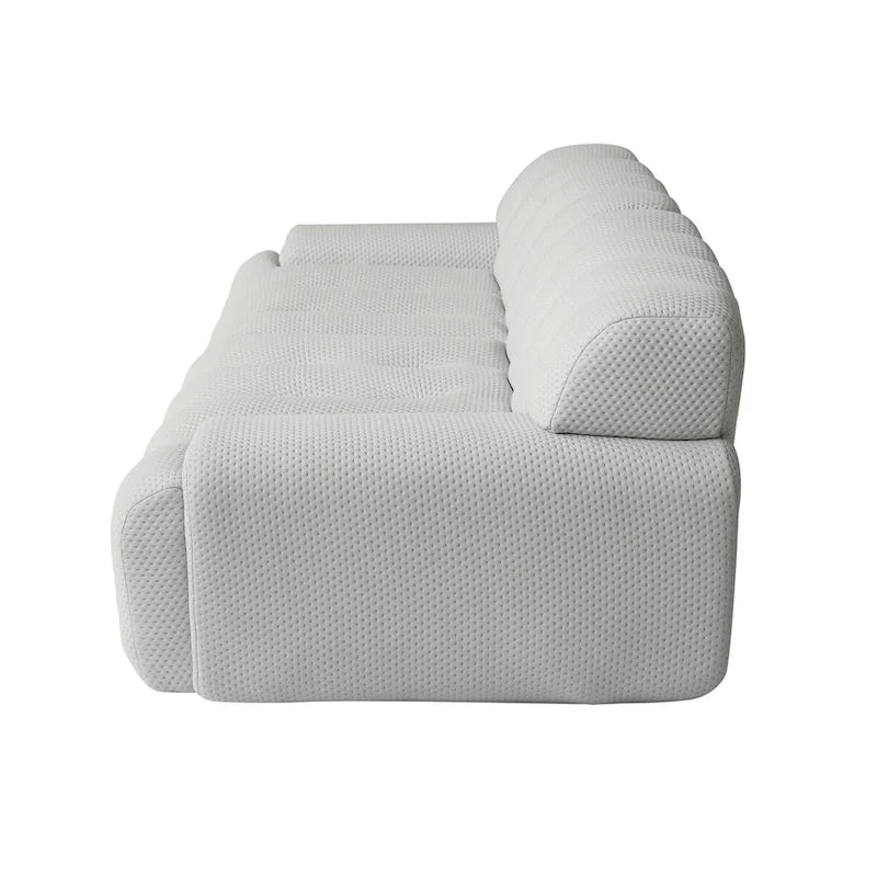 Canapé Moderne Confortable 3 Places, Canapé de Sol Rembourré en Tissu 3D Cloud Couch pour Salon, Appartement