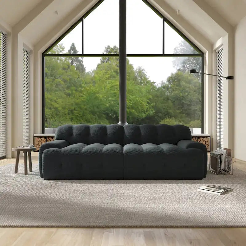 Canapé Moderne Confortable 3 Places, Canapé de Sol Rembourré en Tissu 3D Cloud Couch pour Salon, Appartement