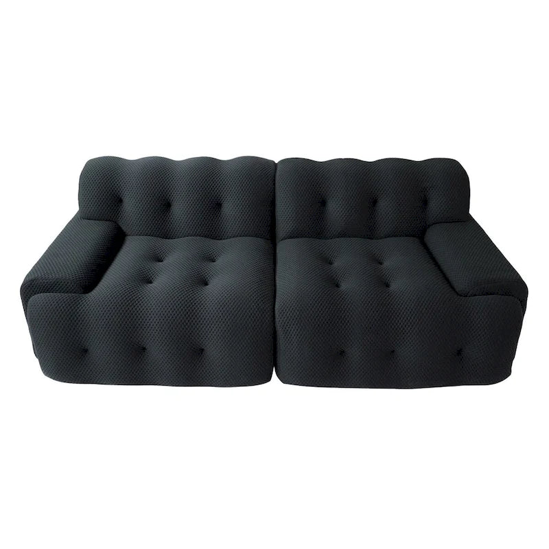 Canapé Moderne Confortable 3 Places, Canapé de Sol Rembourré en Tissu 3D Cloud Couch pour Salon, Appartement