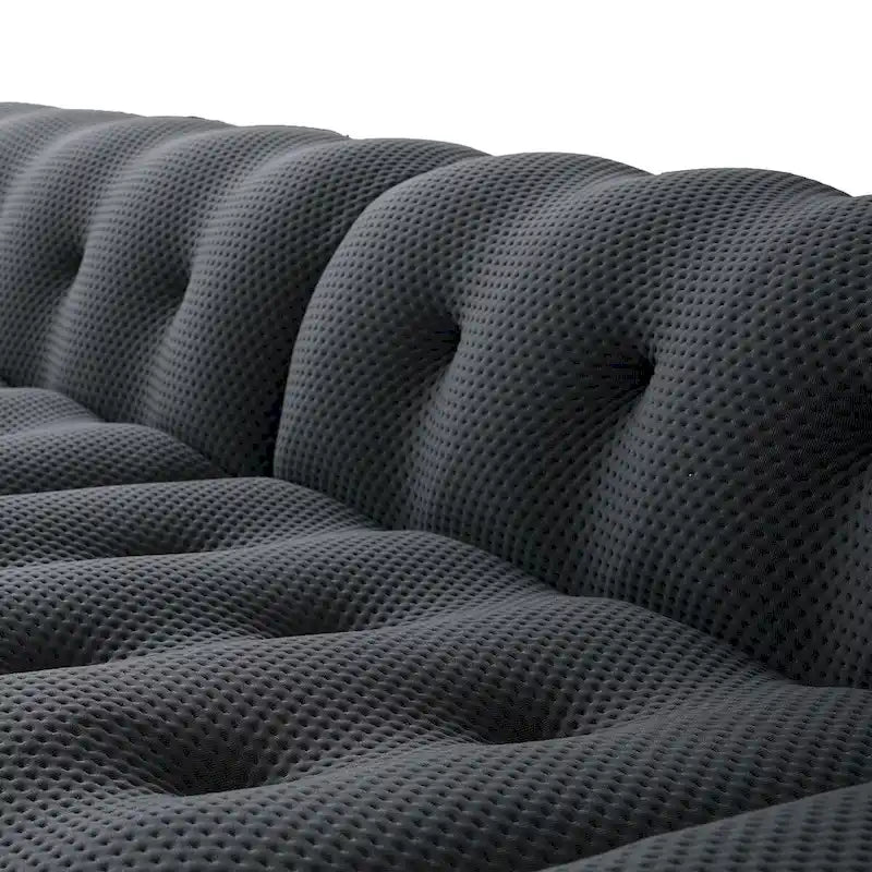 Canapé Moderne Confortable 3 Places, Canapé de Sol Rembourré en Tissu 3D Cloud Couch pour Salon, Appartement