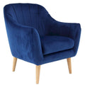 Fauteuil d'appoint en polyester pour salon - Noir, bleu ou jaune