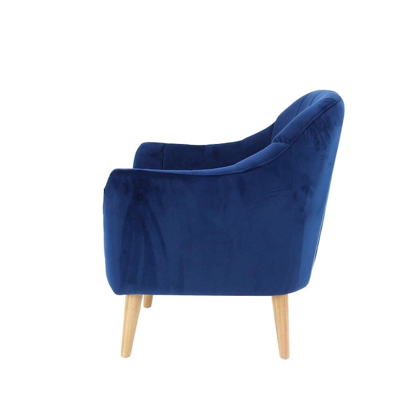 Fauteuil d'appoint en polyester pour salon - Noir, bleu ou jaune