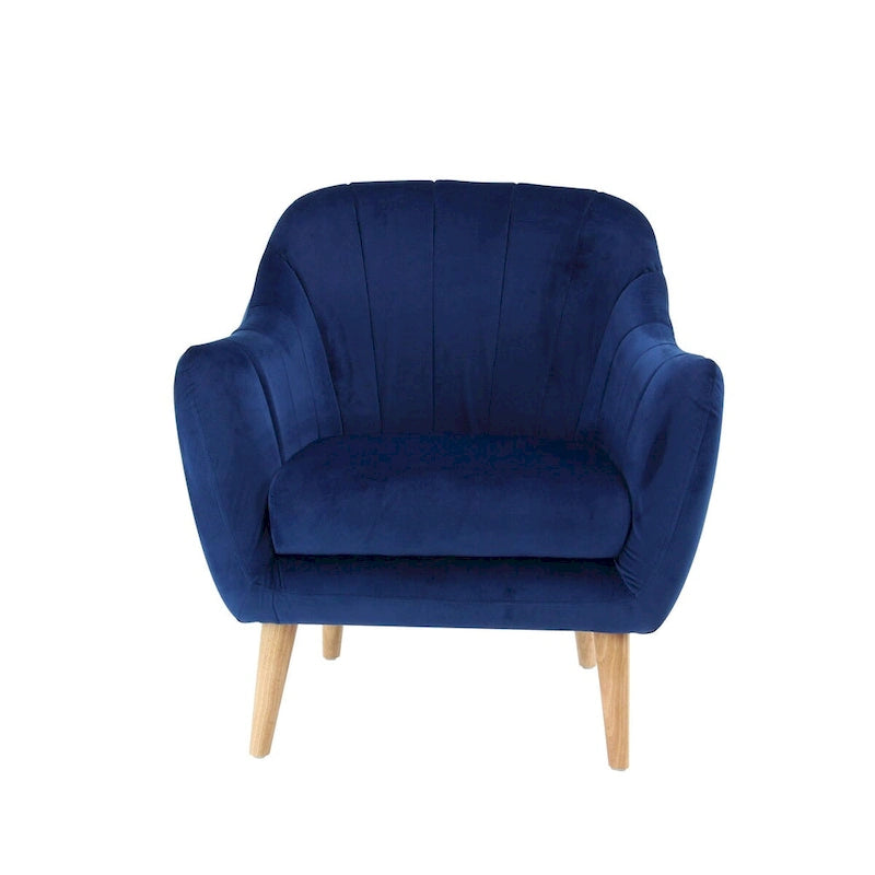 Fauteuil d'appoint en polyester pour salon - Noir, bleu ou jaune
