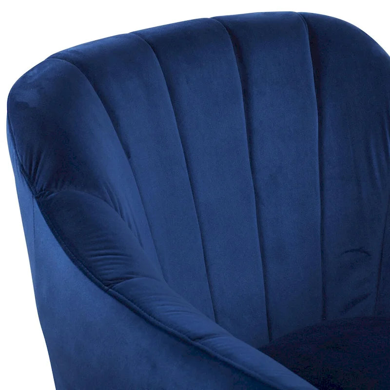 Fauteuil d'appoint en polyester pour salon - Noir, bleu ou jaune