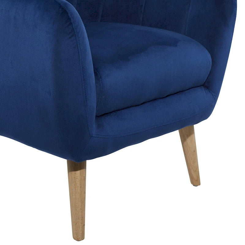 Fauteuil d'appoint en polyester pour salon - Noir, bleu ou jaune