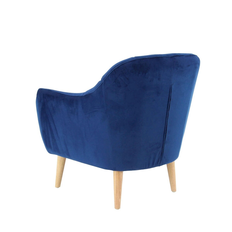 Fauteuil d'appoint en polyester pour salon - Noir, bleu ou jaune