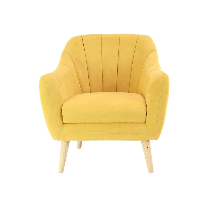 Fauteuil d'appoint en polyester pour salon - Noir, bleu ou jaune