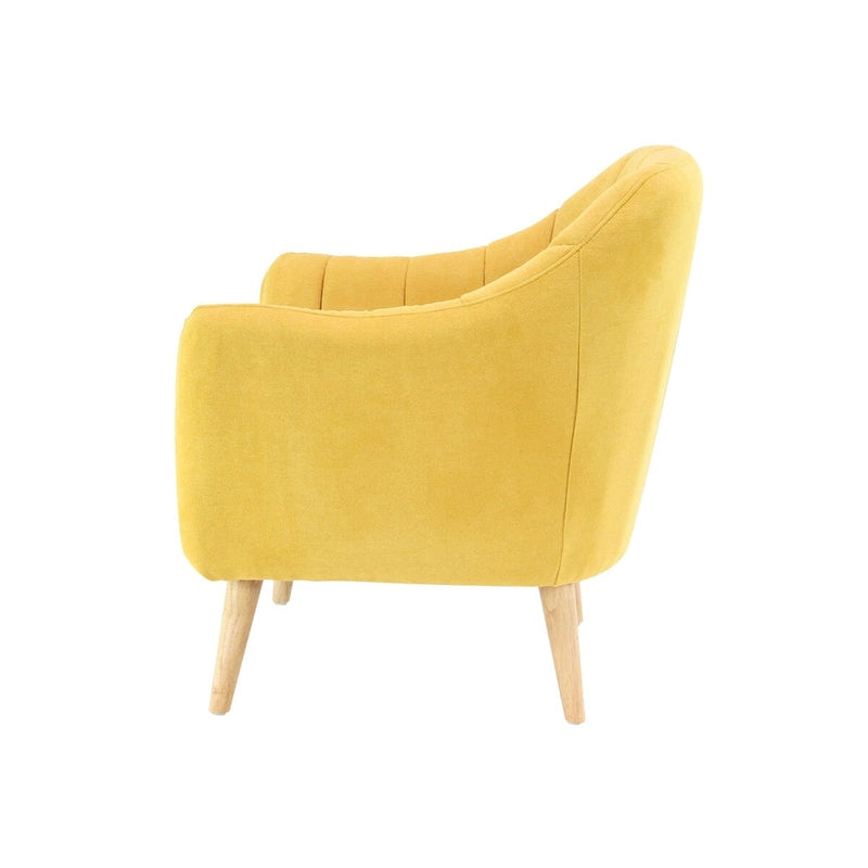Fauteuil d'appoint en polyester pour salon - Noir, bleu ou jaune