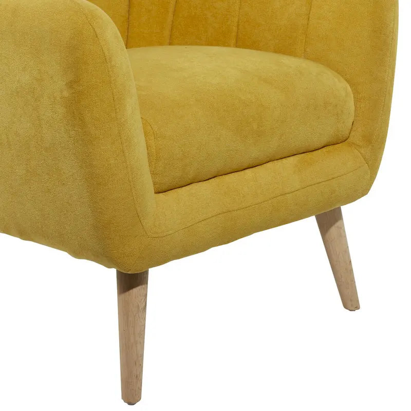 Fauteuil d'appoint en polyester pour salon - Noir, bleu ou jaune