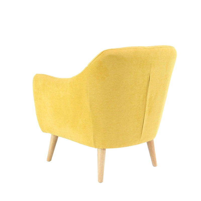 Fauteuil d'appoint en polyester pour salon - Noir, bleu ou jaune