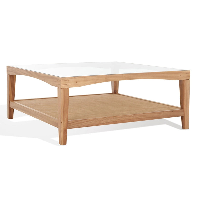 Table basse carrée en verre