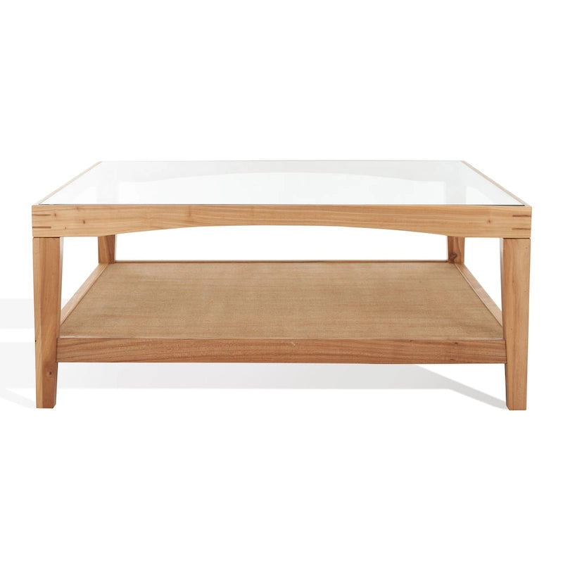 Table basse carrée en verre