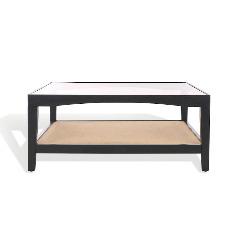 Table basse carrée en verre