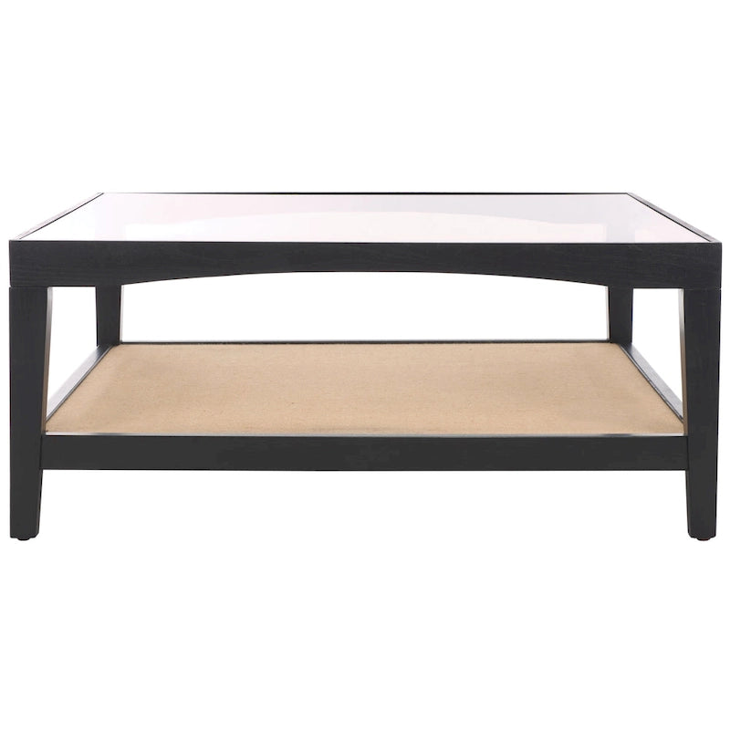 Table basse carrée en verre