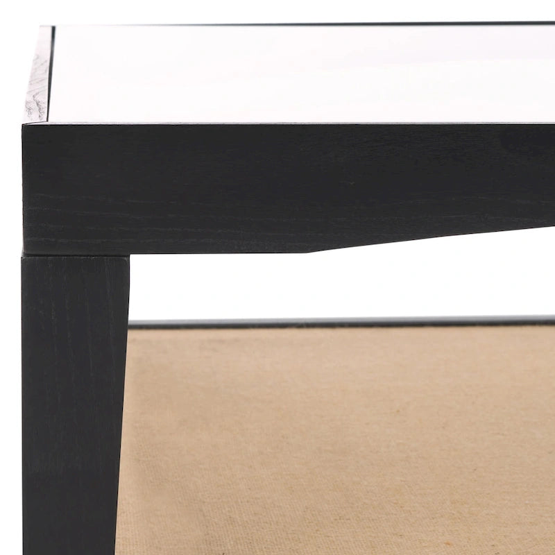 Table basse carrée en verre